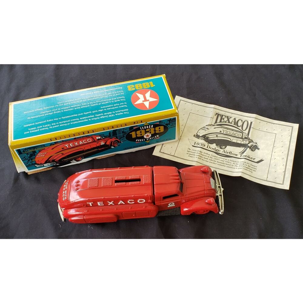 1993 Ertl Dodge Airflow Truck Texaco Diecast Metal Coin Bank New M55